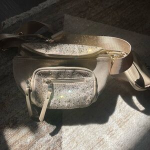 Sequin Beige Steve Madden Crossbody Bag
